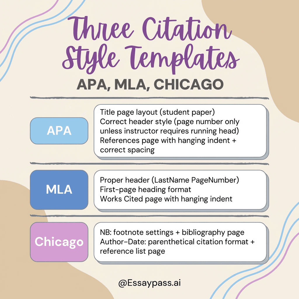 Three Citation Style Templates