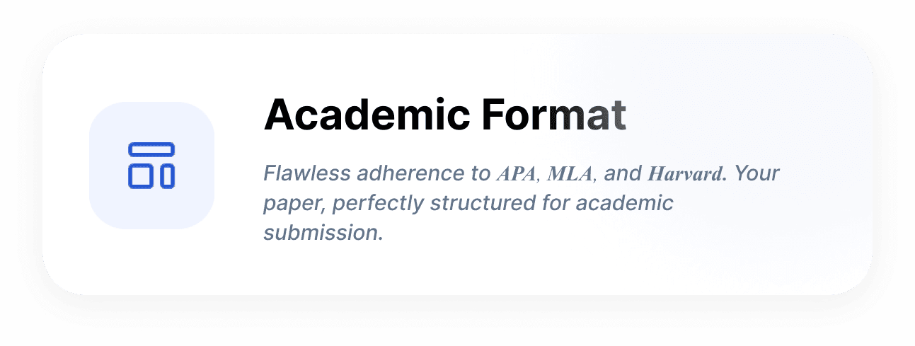 Academic Format