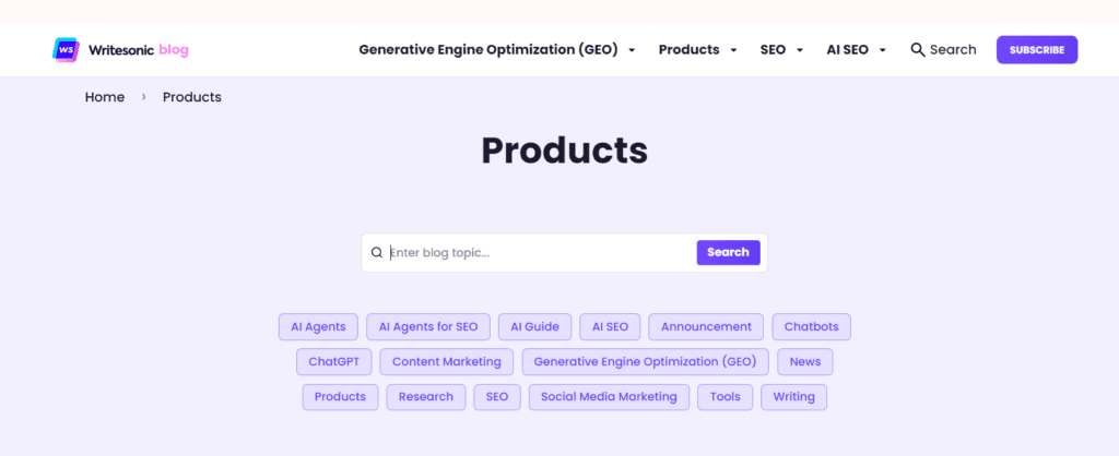 Writesonic: Products