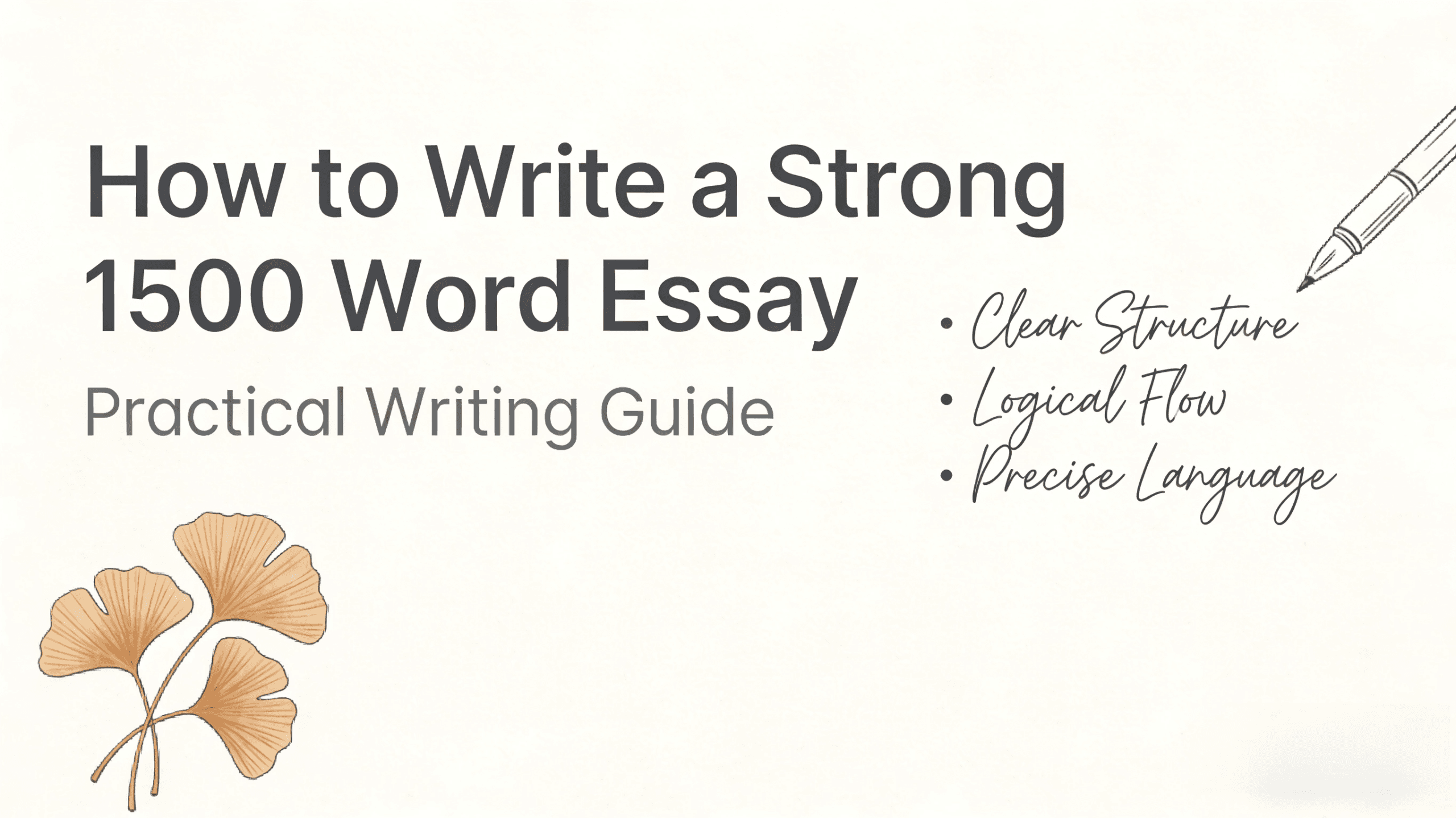 How to Write a Strong 1500 Word Essay