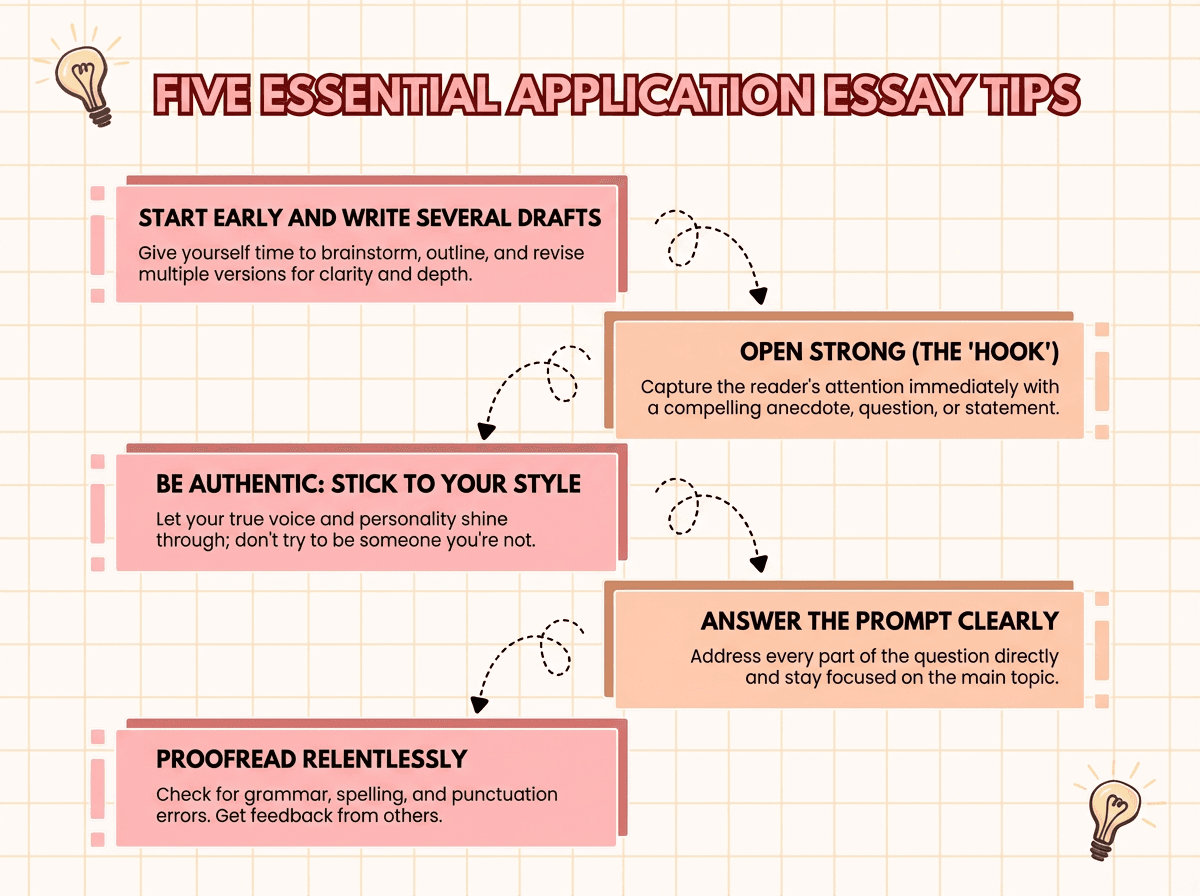 Five Essential Application Essay Tips