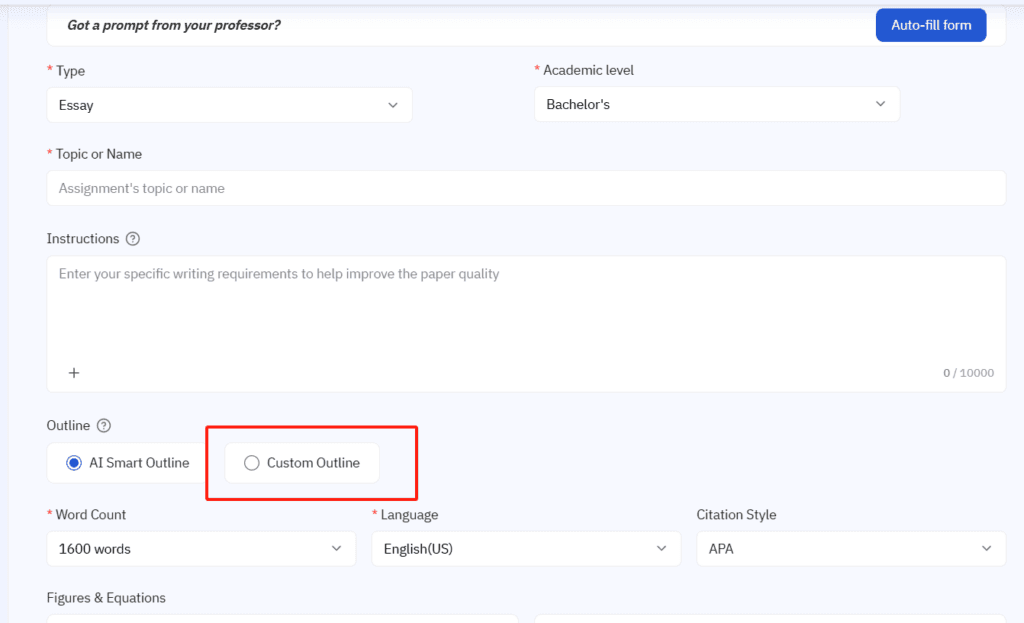 Essaypass:Fill the form