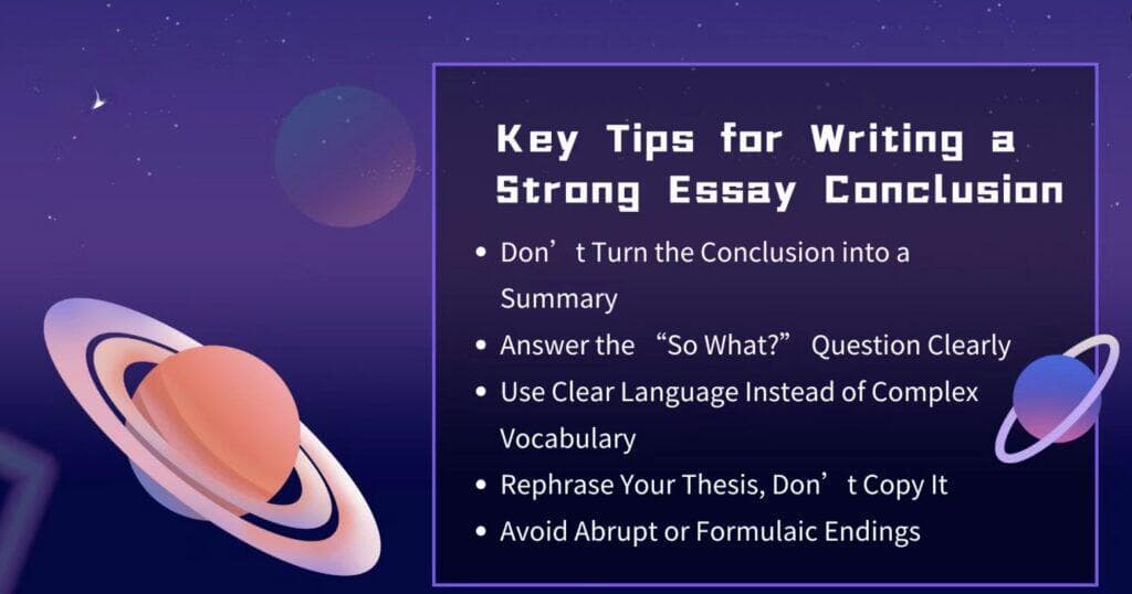 Key Tips for Writing a Strong Essay Conclusion